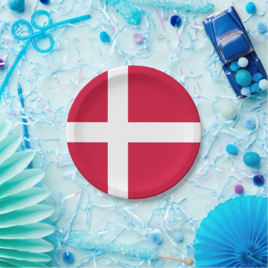 Flagge Dänemarks Teller auf Papier (Party)
