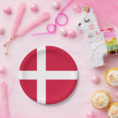 Flagge Dänemarks Teller auf Papier (Party)