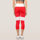 Flagge Dänemarks Yoga Pants Capri Leggings (Rückseite)