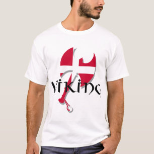 Flagge Dänische-Vikings Dänemark Axt T-Shirt
