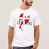 Flagge Dänische-Vikings Dänemark Axt T-Shirt (Vorderseite)