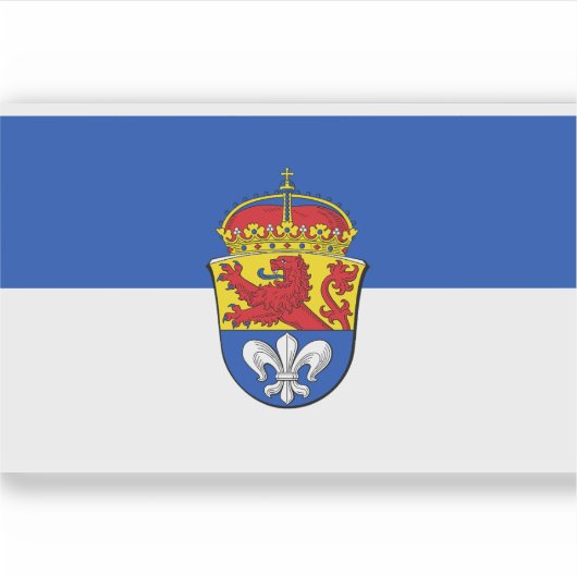 Flagge Darmstadt, Deutschland Aufkleber (Vorderseite)