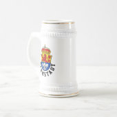 Flagge Darmstadt, Deutschland Bierglas (Vorderseite Links)