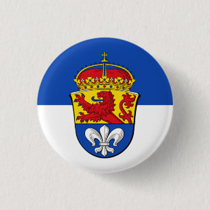 Flagge Darmstadt, Deutschland Button