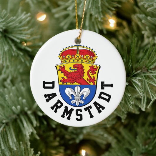 Flagge Darmstadt, Deutschland Keramik Ornament (Baum)
