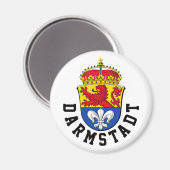 Flagge Darmstadt, Deutschland Magnet (Vorderseite/Rückseite)