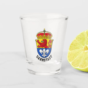 Flagge Darmstadt, Deutschland - Shot Glass Schnapsglas