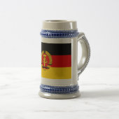 Flagge DDR Republik Bierglas (VorderseiteRechts)