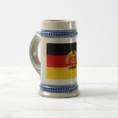 Flagge DDR Republik Bierglas (Vorderseite Links)