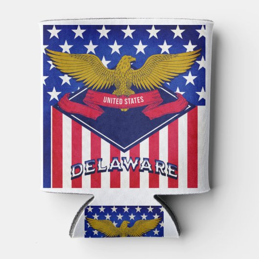 Flagge Delaware USA Dosenkühler (Vorderseite)