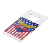 Flagge Delaware USA Geldbeutel Flaschenöffner (Rückseite Schrägansicht)