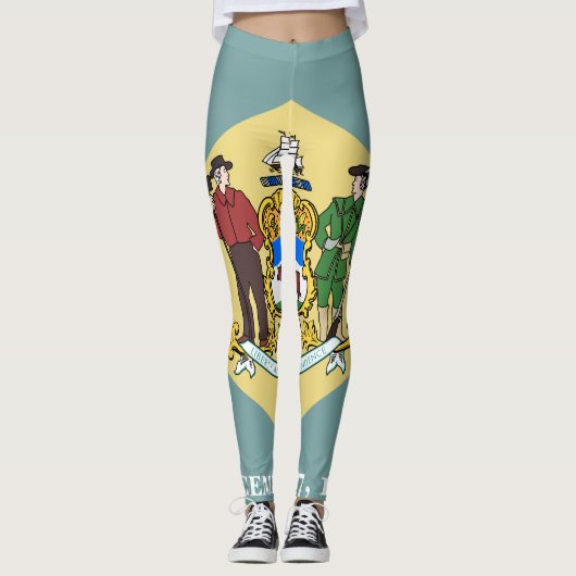 Flagge Delaware, USA Leggings (Vorderseite)