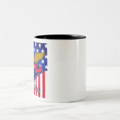 Flagge Delaware USA Zweifarbige Tasse (Mittel)