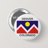 Flagge Denvers, Colorado Button (Vorne & Hinten)
