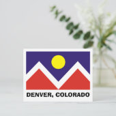 Flagge Denvers, Colorado Postkarte (Stehend Vorderseite)