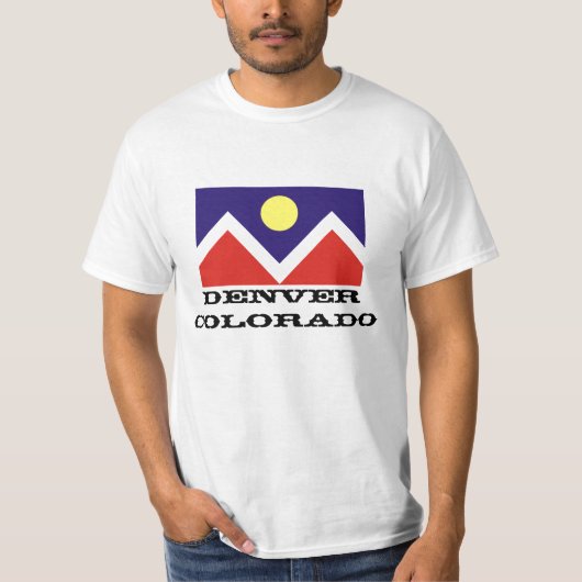 Flagge Denvers, Colorado T-Shirt (Vorderseite)