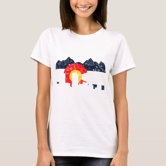 Flagge Denvers Colorado T-Shirt (Vorderseite)