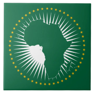 Flagge der Afrikanischen Union (Afrika) (Panafrika Fliese