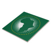 Flagge der Afrikanischen Union (Afrika) (Panafrika Fliese (Seite)