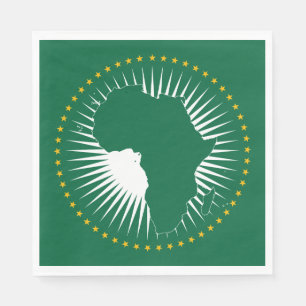 Flagge der Afrikanischen Union (Afrika) (Panafrika Serviette