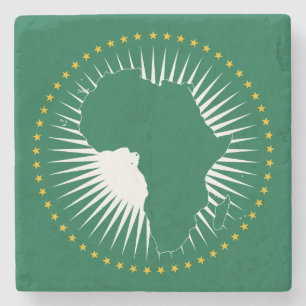 Flagge der Afrikanischen Union (Afrika) (Panafrika Steinuntersetzer
