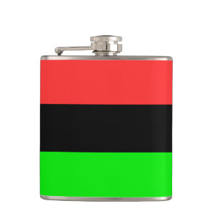 Flagge der afroamerikanischen Diaspora Flachmann