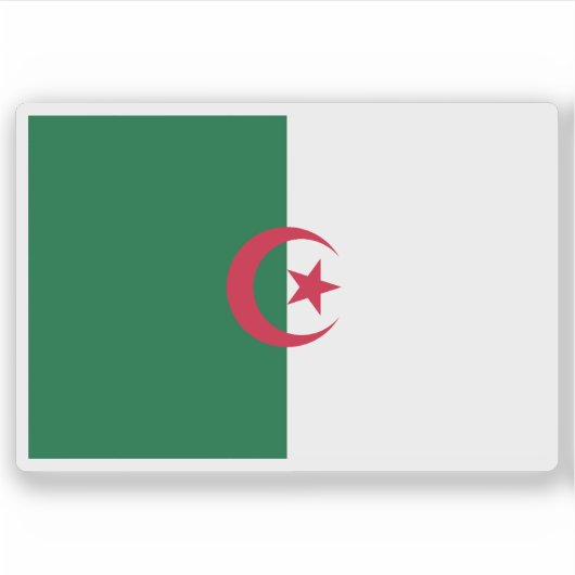 Flagge der algerischen Republik (1958-1962), Alger Aufkleber (Vorderseite)