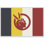 Flagge der American Indian Movement Aufkleber (Vorderseite)