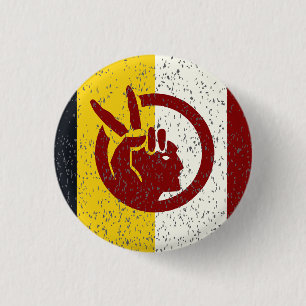 Flagge der American Indian Movement Button