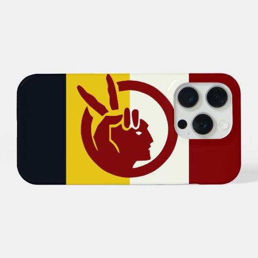 Flagge der American Indian Movement iPhone Hülle (Rückseite (Horizontal))
