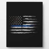 Flagge der American Thin Blue Line Fotoplatte (Vorderseite)