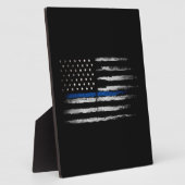 Flagge der American Thin Blue Line Fotoplatte (Seite)