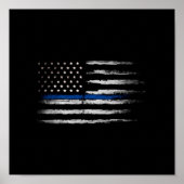 Flagge der American Thin Blue Line Poster (Vorne)
