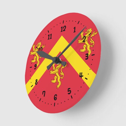 Flagge der Anglesey-Square-Uhr Runde Wanduhr (Winkel)