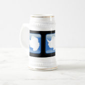 Flagge der Antarktis Bierglas (Vorderseite Links)