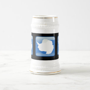 Flagge der Antarktis Bierglas