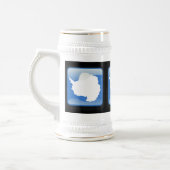 Flagge der Antarktis Bierglas (Links)