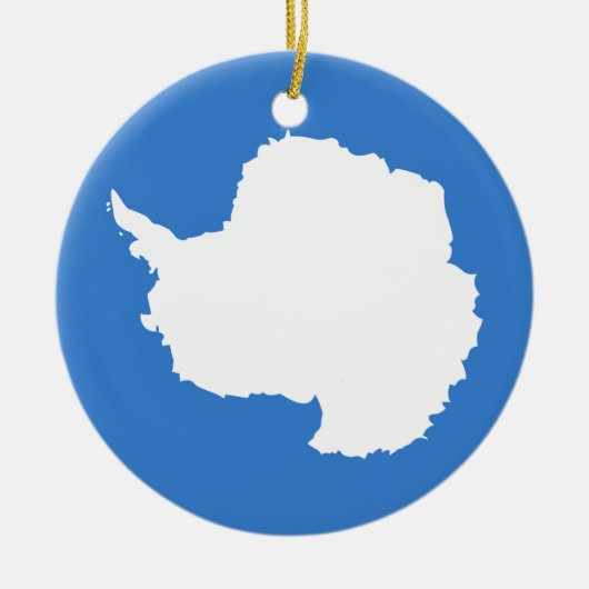 Flagge der Antarktis Keramik Ornament (Vorne)