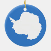 Flagge der Antarktis Keramik Ornament (Hinten)