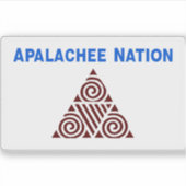 Flagge der Apalachevölker, USA Aufkleber (Vorderseite)