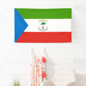 Flagge der Äquatorialen Guinea (Afrika) Banner (Insitu)