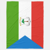 Flagge der Äquatorialen Guinea (Afrika) Fleecedecke (Vorderseite)
