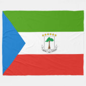 Flagge der Äquatorialen Guinea (Afrika) Fleecedecke (Vorderseite (Horizontal))