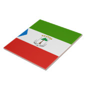 Flagge der Äquatorialen Guinea (Afrika) Fliese (Seite)