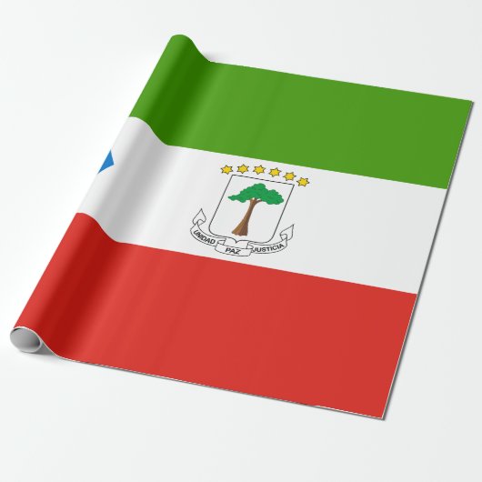 Flagge der Äquatorialen Guinea (Afrika) Geschenkpapier (Ungerollt)