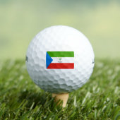 Flagge der Äquatorialen Guinea (Afrika) Golfball (Insitu T-Shirt)