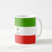 Flagge der Äquatorialen Guinea (Afrika) Kaffeetasse (VorderseiteRechts)