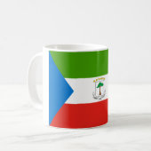 Flagge der Äquatorialen Guinea (Afrika) Kaffeetasse (Vorderseite Links)