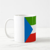 Flagge der Äquatorialen Guinea (Afrika) Kaffeetasse (Links)