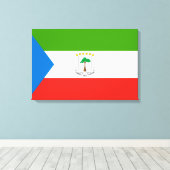 Flagge der Äquatorialen Guinea (Afrika) Leinwanddruck (Insitu (Holzboden))